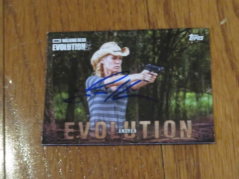 Laurie Holden Autographed Hand Signed Card Walking Dead Andrea Cover