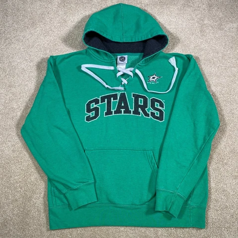 Dallas Stars Sweatshirt Women Medium Adult Green NHL Hockey Pullover Sweater Cover