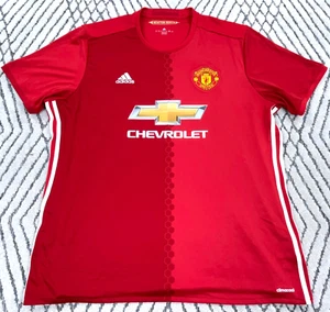 Manchester United Jersey Men XXL 2XL Red Football Shirt Home 2016 Adidas Chevy - Picture 1 of 15