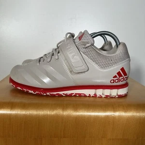 Adidas Powerlift 3.1 Mens Size 7 / Womens 8 Gray Red Weightlifting Shoes Flat - Picture 1 of 14
