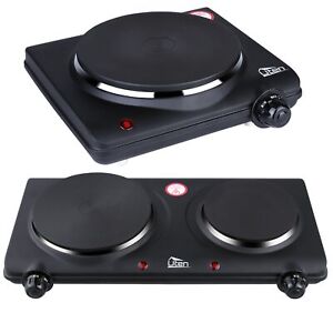 New Electric Hot Plate Portable Table Top Cooker Hob Single Double 1250W/2250W