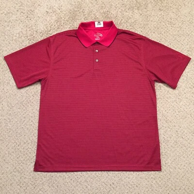 Champions Tour Polo Shirt Mens XL Red Black Striped Short Sleeve - Image 1 of 4