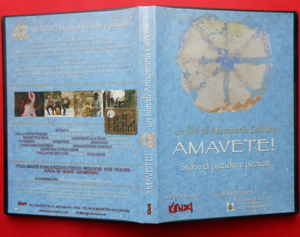 DVD Amavete Annamaria Galón Pizzica Salento Taranta Salento Puglia Tarántula - Imagen 1 de 1