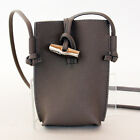 Longchamp Roseau Smartphone Case Gray Turtledove Leather W95 x H170 x D35 mm 093