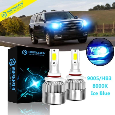 Kit de faros LED 9005 8000K bombillas azules para GMC Yukon XL 1500 Denali 2000-2006 Foto 1 de 4