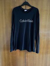 Calvin Klein Thin Black Cotton Top T-Shirt Men’s Size Large L Crew Neck VGC