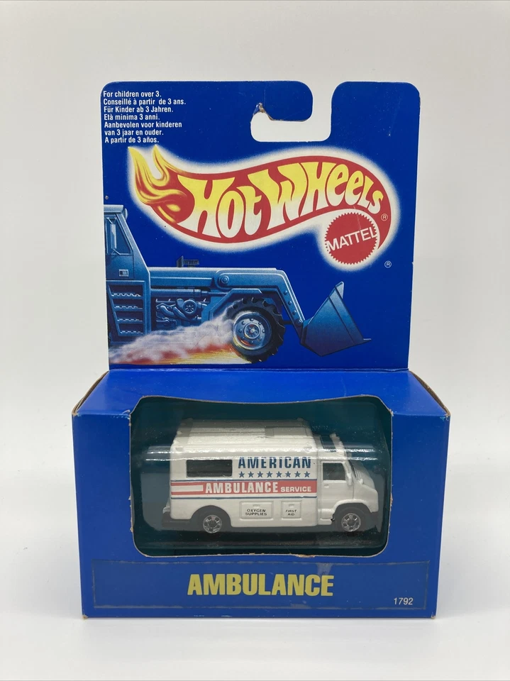 Hot Wheels Die Cast American Ambulance 1988 Workhorses Series