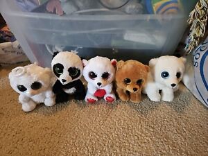Ty Beanie Boos Baby Lot Of 5 Bears:  Cuddly Bear, Brownie, Bamboo, Arctic