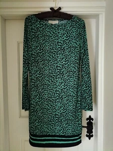 Michael Michael Kors Black/Aqua women's knee length tunic dress UK S Ex. Cond. - Picture 1 of 4
