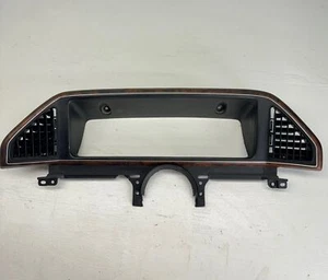 1987-1991 Ford Bronco F150 F250 Gauge Cluster Bezel Trim Wood Grain & Black OEM - Picture 1 of 24