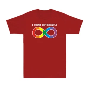 I Think Differently Shirt Funny Rainbow Autism Awareness Gift Novelty T-Shirt - Picture 1 of 6