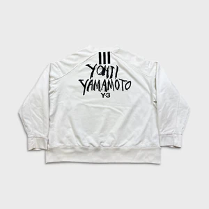 Adidas Y-3 Yohji Yamamoto Signature Sudadera Para Hombres Grande Blanco Gráfico Cuello Redondo - Imagen 1 de 9