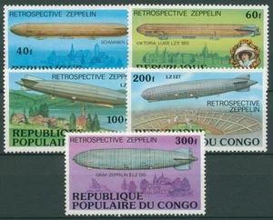 Kongo (Brazzaville) 1977 Zeppelin-Luftschiffe 577/81 A postfrisch - Picture 1 of 1