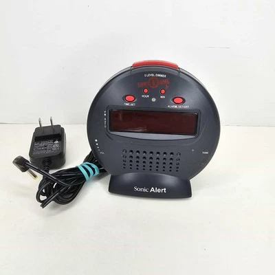 Sonic Alert Sonic Bomb Alarm Clock With Power Cord - NO BED SHAKER - Tested - Image 1 of 4
