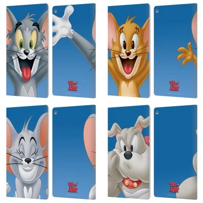 FUNDA BILLETERA LIBRO CUERO CARA COMPLETA OFICIAL TOM AND JERRY PARA AMAZON FIRE Foto 1 de 4