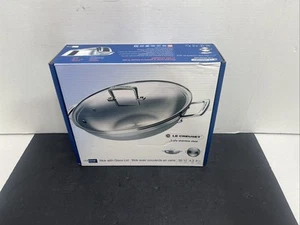 Le Creuset Wok 3 Ply Stainless Steel With Lid 4.5 Quart 12 Inches - Picture 1 of 6