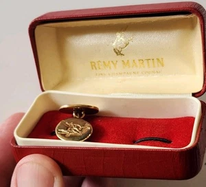 Vtg. Remy Martin Cognac 1 Gold Cufflink Promotional Item In Original Free Shpn - Picture 1 of 8