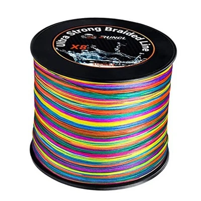  8 Strands Braided Fishing Line - High Visibility 20lb - 1093yds Multicolor - Image 1 of 4