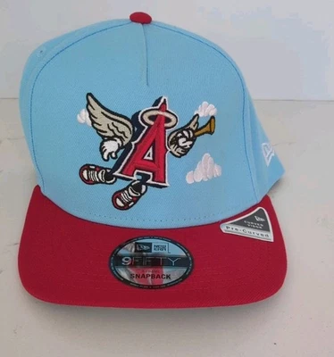New Era 9FIFTY Snapback LA Angels Baby Blue Red Trumpet Angel Hat MLB Cap NWT - Image 1 of 4