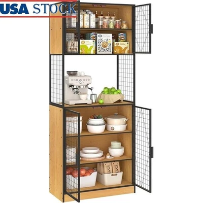 Gabinete de almacenamiento despensa de cocina industrial con amplios estantes y diseño antivuelco Foto 1 de 4