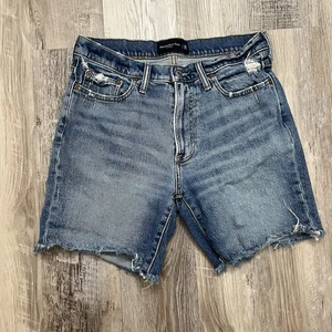 Abercrombie And Fitch Denim Shorts High Waisted Women’s 32 - Picture 1 of 7
