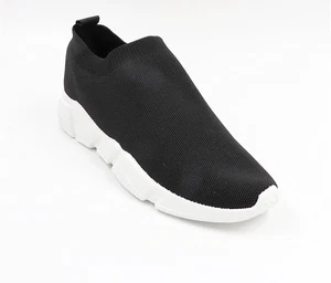 Mens Slip On Sport Shoes Boys School Casual Trainers Pumps Comfort Black Shoes - Picture 1 of 11