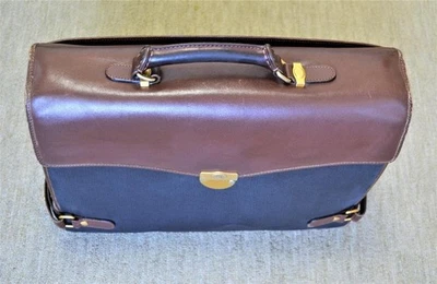 Dunhill Marrón PVC Cuero Bolso de Negocios Maletín Triple Documento Estuche... - Imagen 1 de 4