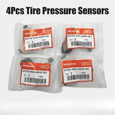 4x Genuine 42753SNAA83 TPMS Tire Pressure Monitoring Sensor For HONDA CIVIC CR-Z - Изображение 1 из 4