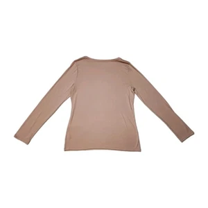 a new day Women Long Sleeve Pink Scoop Neck Top Stretch T-Shirt Size L - Picture 1 of 8