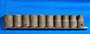 Juego de enchufes de impacto poco profundo métrico Snap-On 310IMMYA 10 piezas 1/2" Drive 6Pt 10 mm-19 mm - Imagen 1 de 10