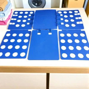 Clothes Folder Board Shirts T-Shirts Blue Plastic Laundry Time Saving  - Picture 1 of 7