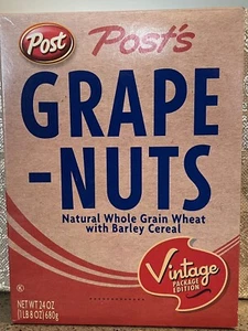 Post Cereal Box Grape-Nuts 2009 Vintage Package Edition, 24 oz Box - Picture 1 of 6