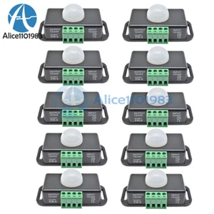 10PCS Automatic DC 12V-24V 8A Infrared PIR Motion Sensor Switch For LED Light - Picture 1 of 7