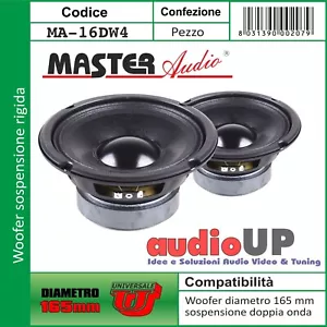 WOOFER DIAMETRO 165 mm 150 WATT SOSPENSIONE RIGIDA DOPPIA ONDA - Foto 1 di 6