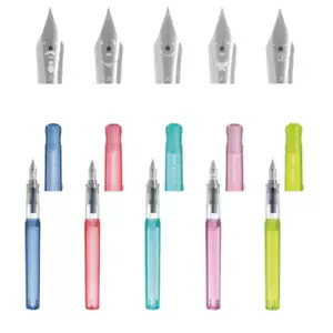 PINK/BLUE Pilot Kakuno ink pen. Emoji nib. Authentic Kakuno fountain pen. Kawaii - Picture 1 of 28