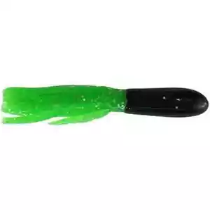 Southern Pro 1.5" Crappie Tube Jig Bodies LH31 Black/ Lime Sparkle 100ct - Picture 1 of 1