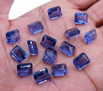 Lab Created Tanzanite Octagon Cut Lot Loose Gemstone 8x10 MM For Jewelry P-918 - Image 1 of 3