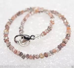 10 Gesamt Karat Gewicht 9 Inc. Natur Rot Grobem Diamant Roh Perlen Armband, 925 - Bild 1 von 2