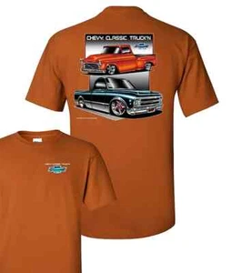 Camisa de camionero clásica Johny Rockstar C10 de dos camiones Chevrolet ruedas TDC-253R - Imagen 1 de 4