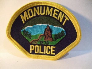 police patch  MONUMENT POLICE   COLORADO WIDE YELLOW BORDER - Picture 1 of 1