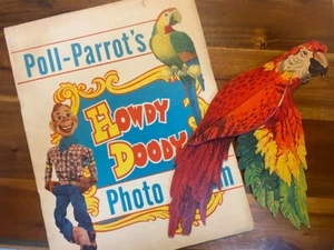 Vintage 1950s Poll-Parrots Howdy Doody Photo Album With Parrot Cutout - Picture 1 of 13