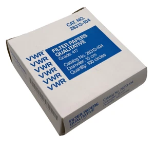 VWR 417 28313-104 Qualitative Filter Paper 15.0 CM 100 Circles - Picture 1 of 2