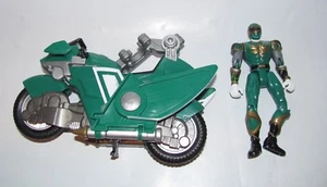 Figura incompleta Bandai Power Rangers 2002 Green Samurai Ninja Glider Cycle 5 - Imagen 1 de 3