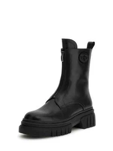 GUESS FLFANNLEA10 Biker Stiefel Amphibien Rock Zip Leder schwarz - Bild 1 von 1