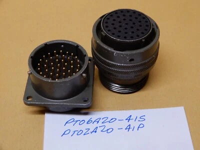 Bendix Mating Pair PT02A20-41P PT06A20-41S 41 Pin Gold Plated Solder Cups Qty 1 - Image 1 of 3