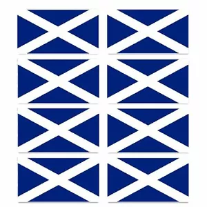 8 x glänzende Vinyl-Aufkleber - Schottland schottische kleine Flagge Fahrradhelm FLAGGE6D - Bild 1 von 1