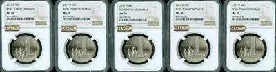 2017 D BOYS TOWN HALF DOLLAR NGC MS70 MAC SPOTLESS 5 COINS RARE * - Image 1 of 2