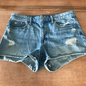 Pantalones Cortos Madewell Denim Relajado Corte Mujer 14W Azul Tiro Alto Envejecido - Imagen 1 de 11