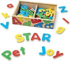 Melissa & Doug 52 Wooden Alphabet Magnets in a Box - Uppercase and Lowercase
