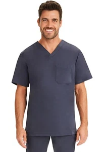 Healing Hands Men's Scrubs HH Works Scrub Mason Top 2591 PEWTE Pewter Free Ship - Picture 1 of 6